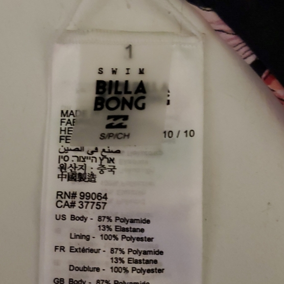 Billabong women's S black reversible design bikini top - Picture 5 of 5